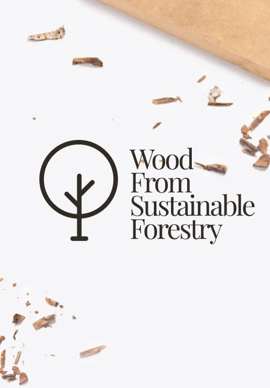 Wood from sustainable forestry - a symbol of environmentally friendly materials at stonearts®.